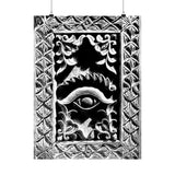 Wood Carving Of Eye And Flowers - Patan Nepal, Durbar Square - Premium Poster Print