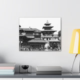 Daily Street Scene Circa 1972 - Patan Nepal, Durbar Square - Canvas Print