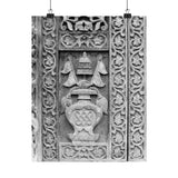 Wood Carving Of Water Jug - Patan Nepal, Durbar Square - Premium Poster Print