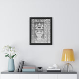 Wood Carving Of Water Jug - Patan Nepal, Durbar Square - Framed Photo Print