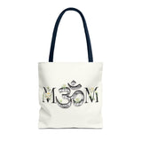 Spiritual Floral Tote Bag | OM Symbol Design