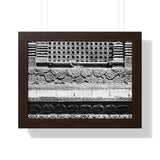 Floral Layered Window Grate - Framed Photo Print