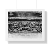 Intricate stone carved railing - Framed Photo Print
