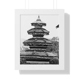 Traditional Round Pagoda Rooftop - Kathmandu, Nepal - Framed Photo Print