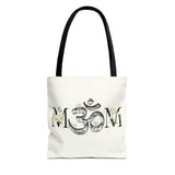 Spiritual Floral Tote Bag | OM Symbol Design