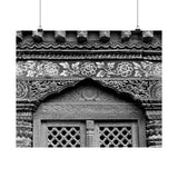 Beautiful Carved and Painted Window Covering - Patan Nepal, Durbar Square - Premium Poster Print