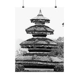 Traditional Round Pagoda Rooftop - Kathmandu, Nepal - Premium Poster Print