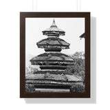 Traditional Round Pagoda Rooftop - Kathmandu, Nepal - Framed Photo Print