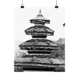 Traditional Round Pagoda Rooftop - Kathmandu, Nepal - Premium Poster Print