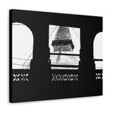 Bouddha Stupa Seen Through Window - Kathmandu Nepal - Canvas Print