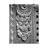 Wood Carved Dragon In Window - Patan Nepal, Durbar Square - Premium Poster Print