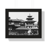 Daily Street Scene Circa 1972 - Patan Nepal, Durbar Square - Framed Photo Print