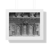 Wood Door Tryptic - Patan Nepal Durbar Square - Framed Print