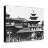 Daily Street Scene Circa 1972 - Patan Nepal, Durbar Square - Canvas Print