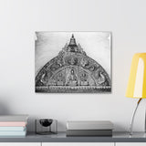 Metallic Buddha Over Doorway - Patan Nepal - Canvas Print