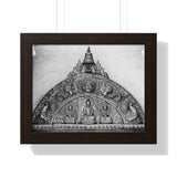 Metallic Buddha Over Doorway - Patan Nepal - Framed Photo Print