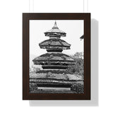 Traditional Round Pagoda Rooftop - Kathmandu, Nepal - Framed Photo Print