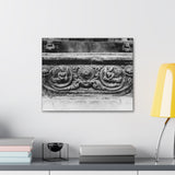 Intricate stone carved railing - Canvas Print