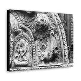 Carved Stone Fish - Patan Nepal, Durbar Square - Canvas Print