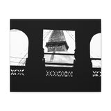 Bouddha Stupa Seen Through Window - Kathmandu Nepal - Canvas Print