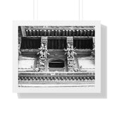 Detailed Window Carvings in Patan Nepal - Patan Nepal Durbar Square - Framed Photo Print