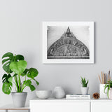 Metallic Buddha Over Doorway - Patan Nepal - Framed Photo Print
