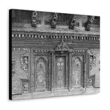 Wood Door Tryptic - Patan Nepal Durbar Square - Canvas Print