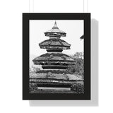 Traditional Round Pagoda Rooftop - Kathmandu, Nepal - Framed Photo Print