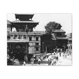 A moment in time of daily life in Patan, Nepal, Durbar Square circa 1972 - Canvas Print