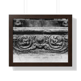 Intricate stone carved railing - Framed Photo Print