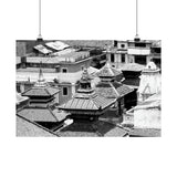 Three Pagodas Roof Tops - Kathmandu, Nepal - Premium Poster Print