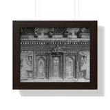 Wood Door Tryptic - Patan Nepal Durbar Square - Framed Print