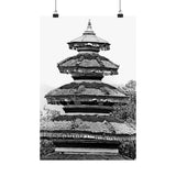 Traditional Round Pagoda Rooftop - Kathmandu, Nepal - Premium Poster Print