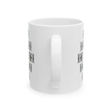 Floral Buckle White Ceramic Mug
