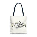 Spiritual Floral Tote Bag | OM Symbol Design