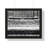 Floral Layered Window Grate - Framed Photo Print