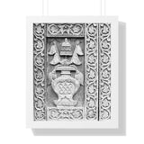 Wood Carving Of Water Jug - Patan Nepal, Durbar Square - Framed Photo Print