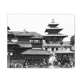 Daily Street Scene Circa 1972 - Patan Nepal, Durbar Square - Canvas Print
