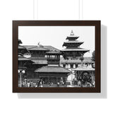 Daily Street Scene Circa 1972 - Patan Nepal, Durbar Square - Framed Photo Print