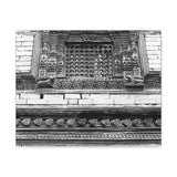 Floral Window Grate - Canvas Print