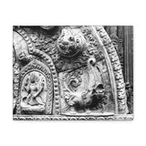 46 - Carved Stone Fish - Patan Nepal, Durbar Square - Canvas Print