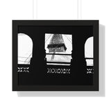 Bouddha Stupa Seen Through Window - Kathmandu Nepal - Framed Photo Print