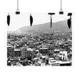 Window City View of Kathmandu in 1972 - Premium Poster Print