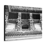 Detailed Window Carvings in Patan Nepal - Patan Nepal Durbar Square - Canvas Print