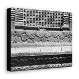 Floral Layered Window Grate - Canvas Print