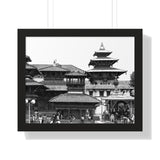 Daily Street Scene Circa 1972 - Patan Nepal, Durbar Square - Framed Photo Print