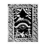 Wood Carving Of Eye And Flowers - Patan Nepal, Durbar Square - Premium Poster Print