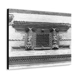 Traditional Newari Window - Patan Nepal, Durbar Square - Canvas Print