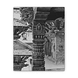Single Stone Column Carving - Patan Nepal, Durbar Square - Canvas Print