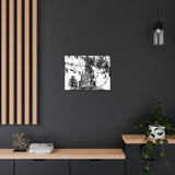 Prayer Flags Flying With Small Stone Temple - Canvas Print